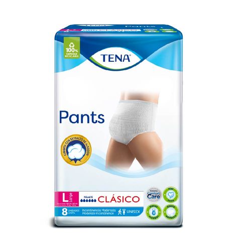 Pañal Tena® Pants Clásico L X 8 Unidades