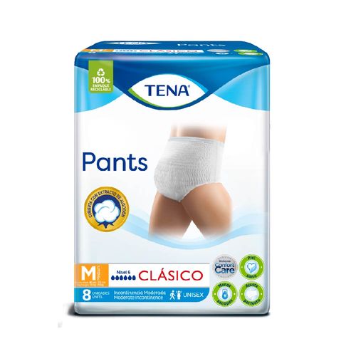 Pañal Tena® Pants Clásico M X 8 Unidades