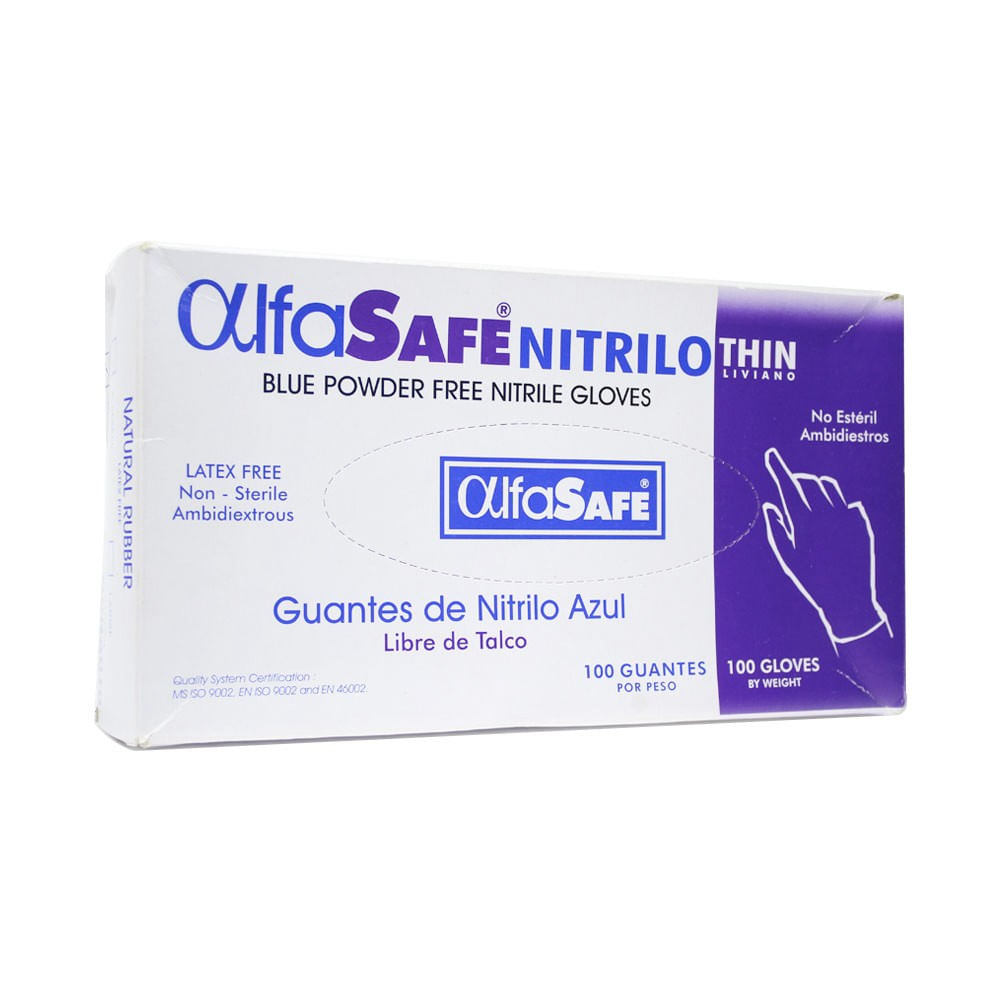 Guantes Nitrilo Azul Talla P Caja 100 Unds.