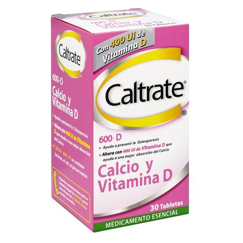 Caltrate D Tabl Recub. 600 Mg X 30