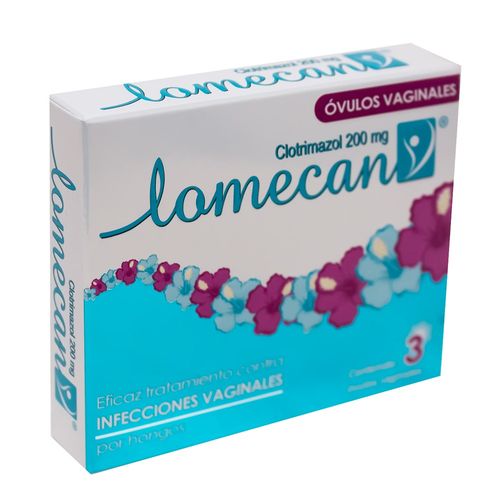 Lomecan V Ovulos 200 Mg X 3