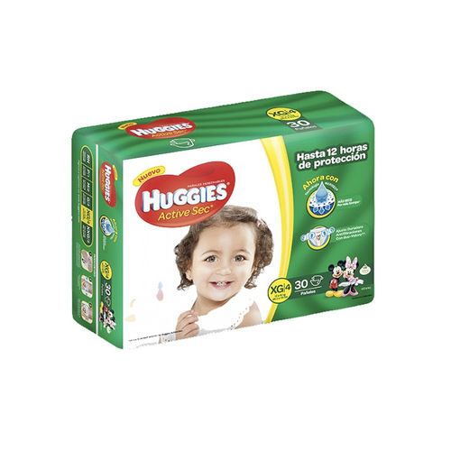 Pañal Huggies Active Sec Etap 4Xg X30Und
