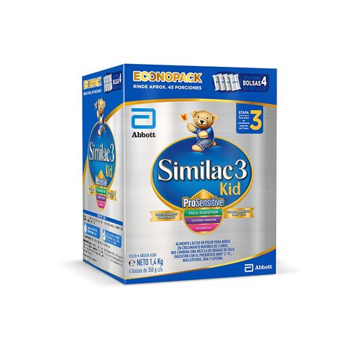 Similac 3 Kid Pro- Bolsa E/Pack 350 G X4