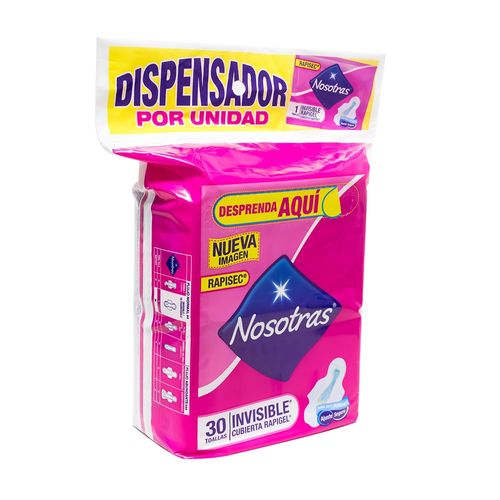 Toallas Nosotras Invisible Rapigel X30Und