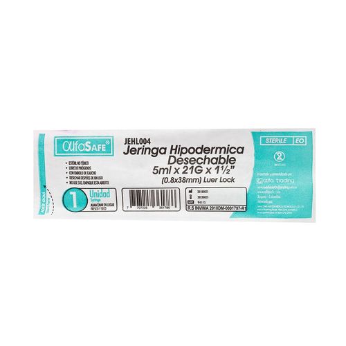 Jeringa Alfa Agu 21X15 X5Ml