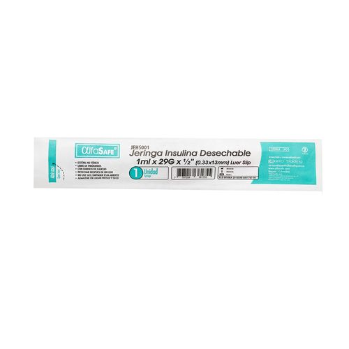 Jeringa Alfa Insulina 29X1/2 1Ml