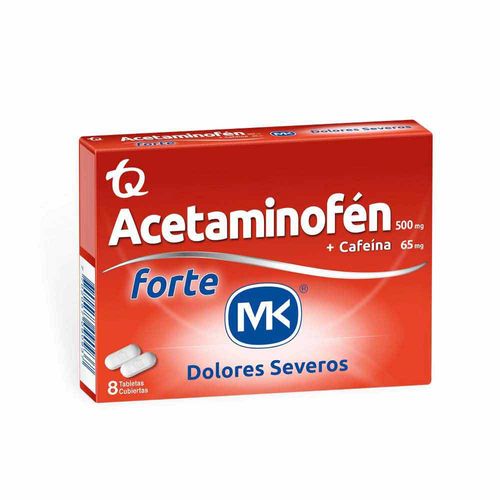 Acetaminofen Forte Caja 8 Tab M.K