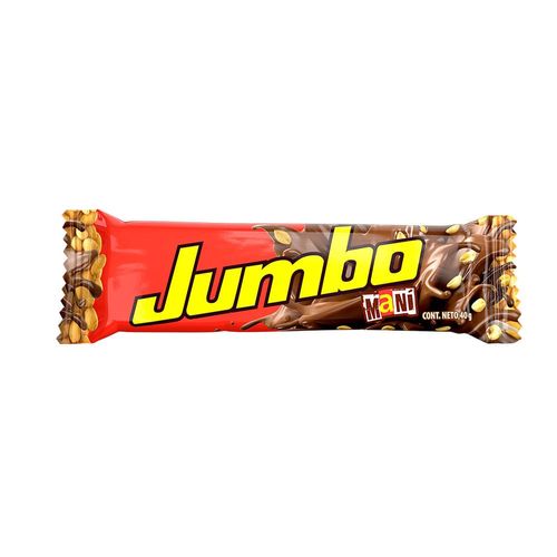 Chocolatina Jumbo Mani Barra 40Gr x24Und
