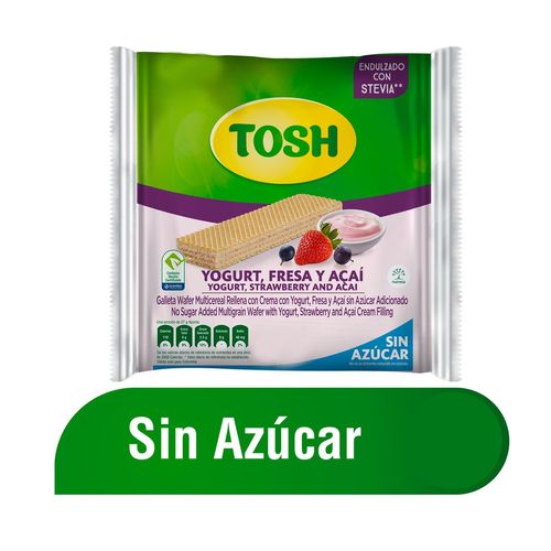 Galleta Tosh Wafer Fresa Acai 27G Bolsa x6Und