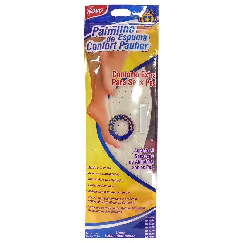Plantilla Confort Pahuer 39-40 Ortho Pauher Orthopauher Individual x 2 