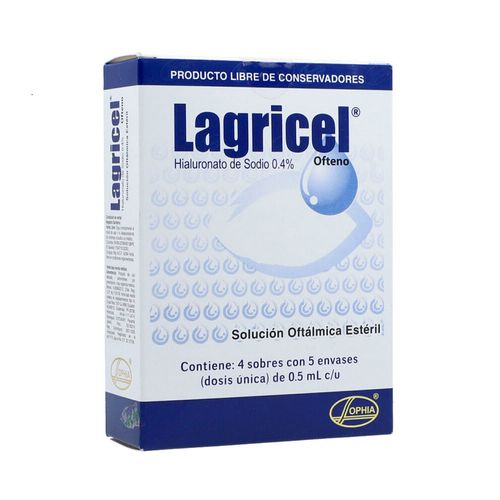 Lagricel Ofteno Sol Ofta 0.40% 0.50Mlx20