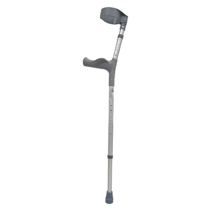 Muleta Canadiense Derecha Graduable. Large Silver RECOVERY Individual x 1 Muleta canadiense talla L derecha elaborada en aluminio, graduable en altura, base en caucho antideslizante.