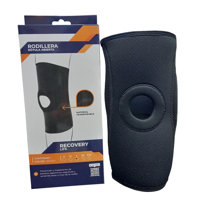Rodillera Rótula Abierta Recovery Life Talla XL Recovery Individual x 1 