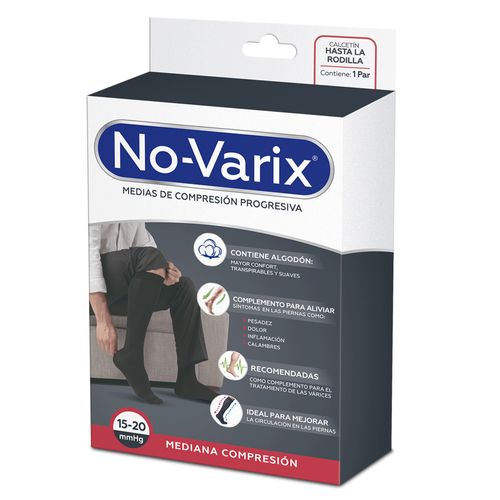 Media de compresión No-Varix® hombre algodón 15-20 mmHg