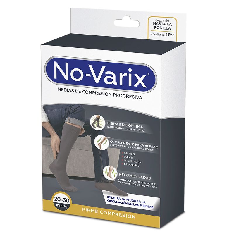 Media de compresión No-Varix hombre 20-30 mmHg beige S No- Varix  x 1 