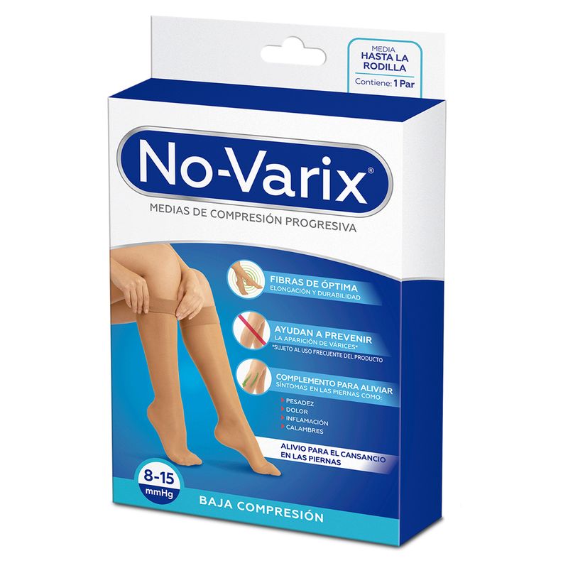 Media de compresión No-Varix mujer 8-15 mmHg  transparente sahara M No- Varix  x 1 