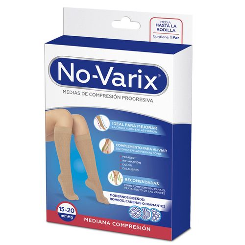 Media de Compresión No-Varix® mujer 15-20 mmHg  colors diseño diamante pequeño