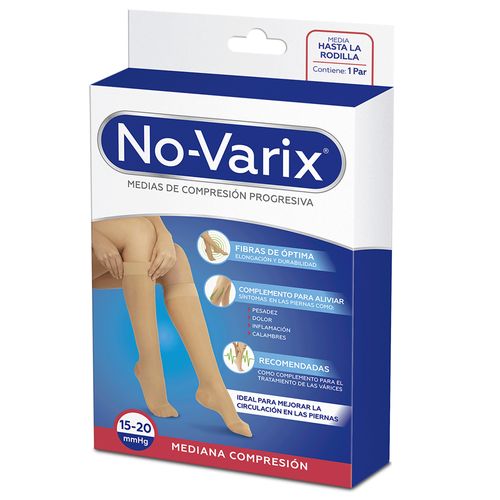Media de Compresión No-Varix® mujer 15-20 mmHg transparente sin refuerzo