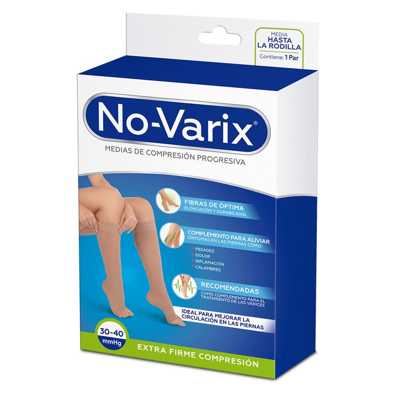 Calcetin-No-Varix-unisex-30-40-mmHg-opaca-puntera-abierta-beige-M-10105703-1