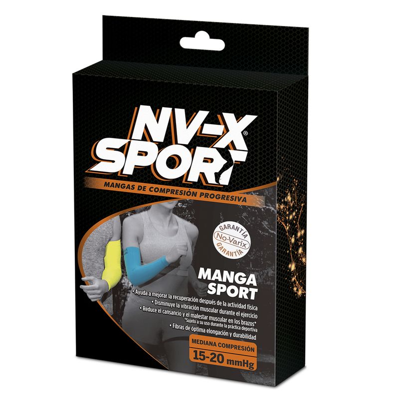 Manga deportiva unisex 15-20 mmHg NV-X Sport acid green S No- Varix  x 1 