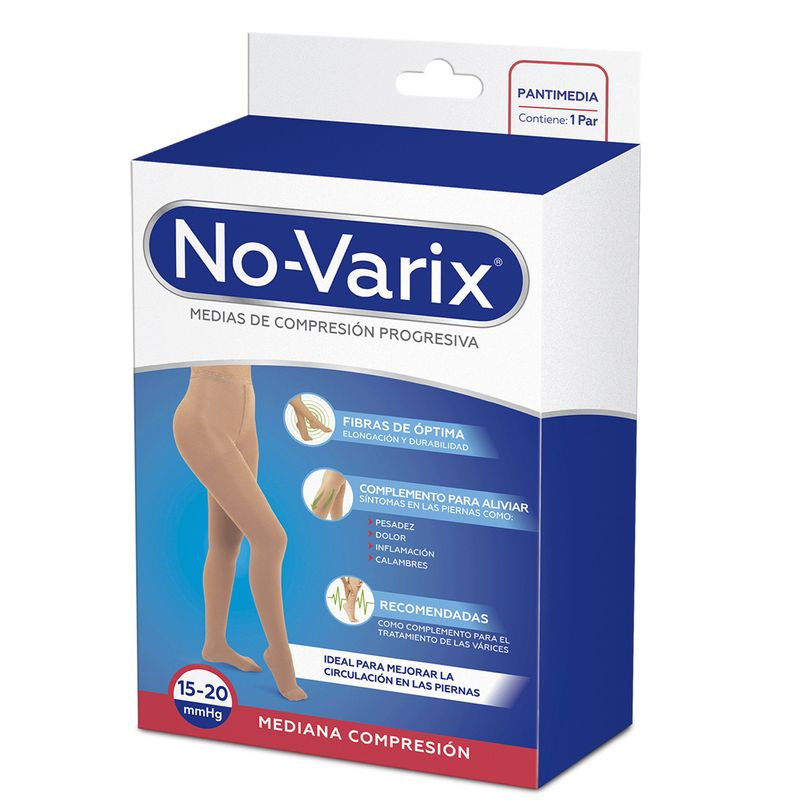 Pantimedia No-Varix 15-20 mmHg transparente sin refuerzo taupe XL No- Varix  x 1 