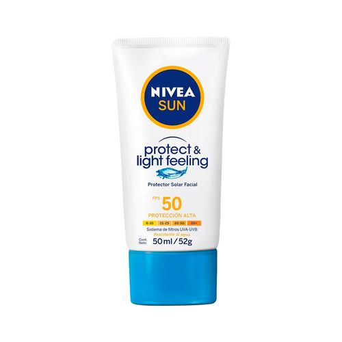 Bloqueador Nivea Sun Light Fps 50 x 50 ml