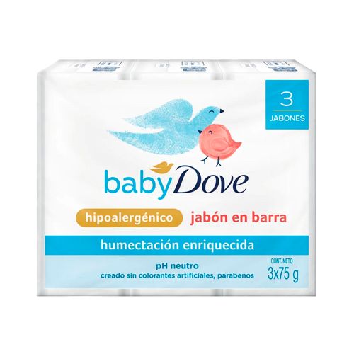 Jabón Dove Baby Humectación Enriquecida 3 x 75 g