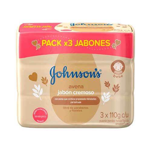 Jabón Johnson Avena 3 x 110 g