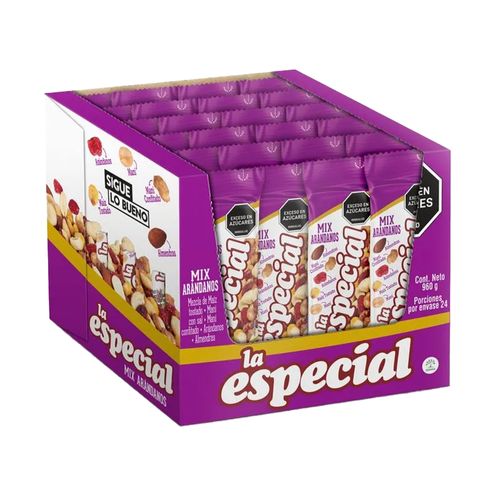 Pasabocas La Especial Mezcla de Arándanos 40g x 24 Unidades