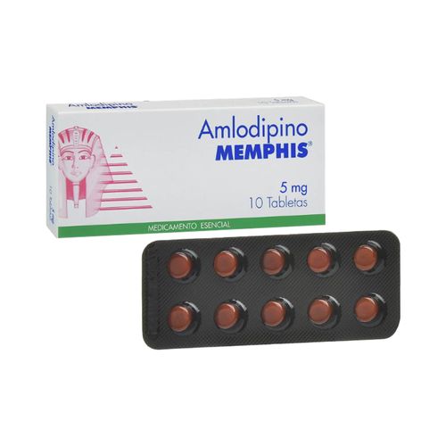 Amlodipino Memphis 5 mg Caja x 10 Tabletas