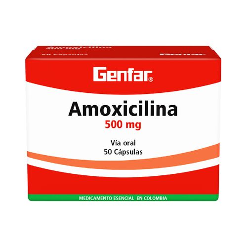Amoxicilina Genfar 500 mg x 10 Tabletas (Precio x Blister)