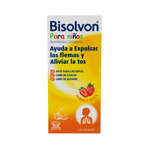 Jarabe Linctus Bisolvon Pediatrico 4 mg 120 ml x 1/5 ml