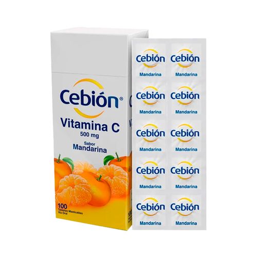 Tabletas Masticables Cebion Naranja 500 mg x 10 (Precio x Blister)