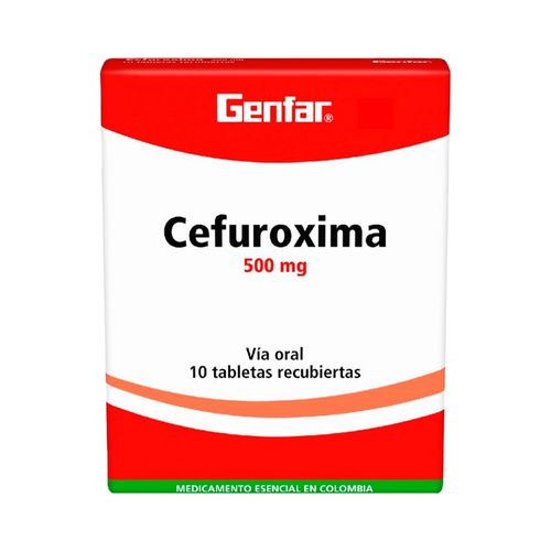 Cefuroxima Genfar 500 mg x 10 Tabletas