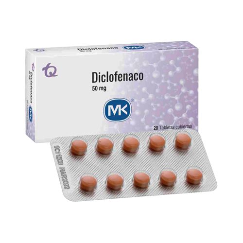 Diclofenaco MK 50 mg x 20 Tabletas