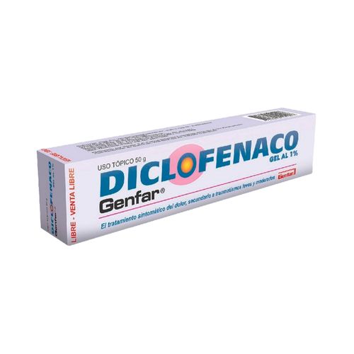 Gel Diclofenaco Genfar 1 % Tubo x 50 g