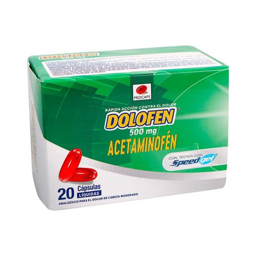 Caja Dolofen 500 mg de 20 Cápsulas