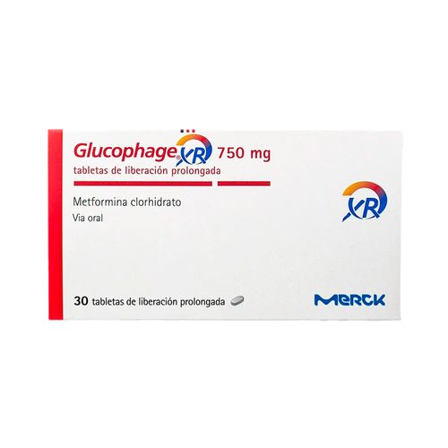 Glucophage Xr 750 mg x 30 Tabletas