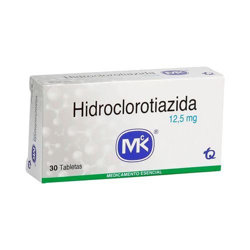 Hidroclorotiazida 12.5 mg x 30 Tabletas