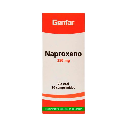 Naproxeno Genfar 250 mg x 10 Tabletas