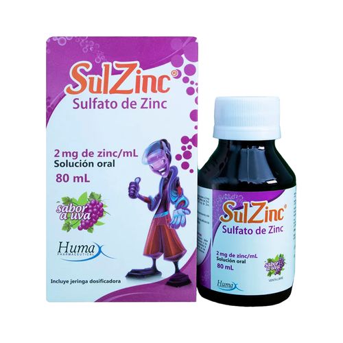 Solución + Jeringa Sulzinc 2 mg 80 ml