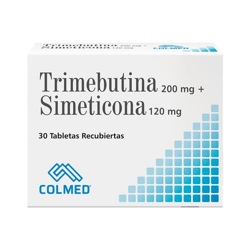 Trimebutina 200 mg + Simeticona 12 mg Colmed x 30 Tabletas