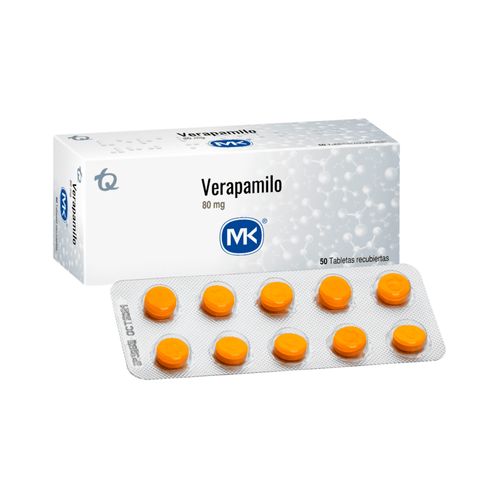 Verapamilo MK 80 mg x 50 Tabletas