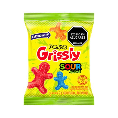 Gomas Grissly Colombina Sour x 72 g