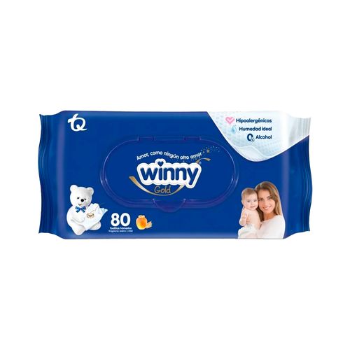 Pañitos Humedos Winny Avena Miel Paquete x 80 Unidades