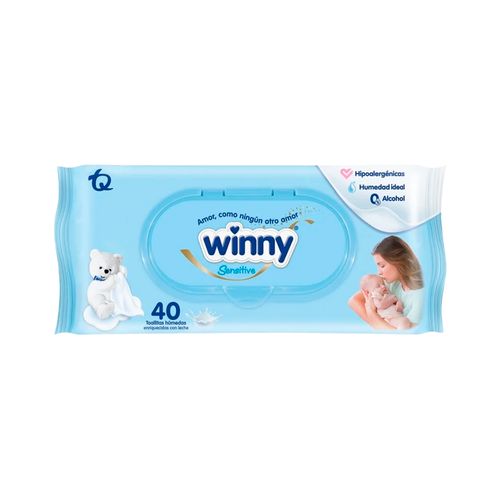 Pañitos Humedos Winny Recien Nacido Paquete x 40 Unidades