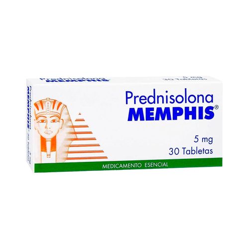 Prednisolona Memphis 5 mg Caja x 30 Tabletas